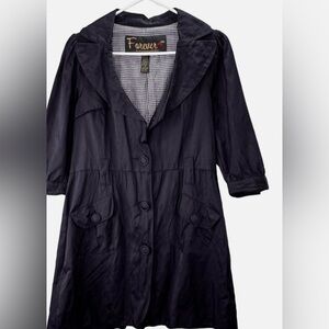 Forever Link Black Women's Trench Coat